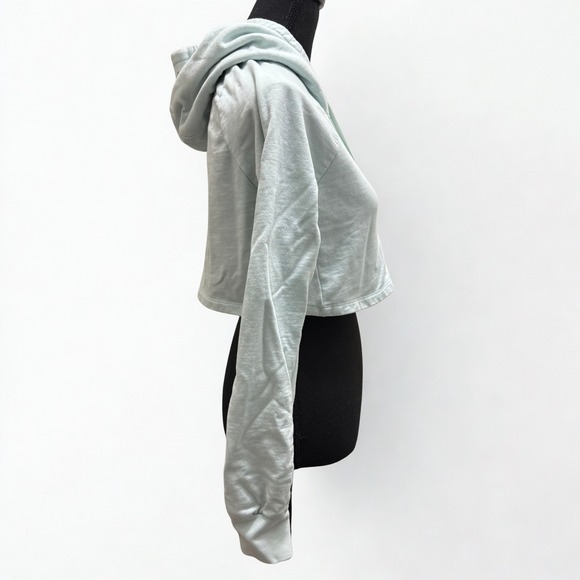 Gymshark Light Blue Cropped Hoodie Sweatshirt Long Sleeve Size S‎ - Picture 3 of 7